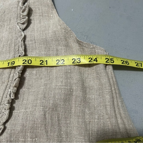 Magnolia Pearl Cottage Farm Dress in Heavy Linen -Oatmeal - Picture 15 of 15